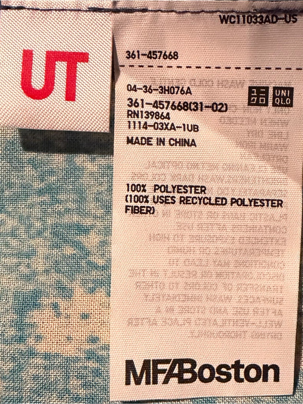 Limited Edition Uniqlo UT x UKIYO-E Recycled Fabric Furoshiki Boston MFA Scarf - Picture 3 of 3